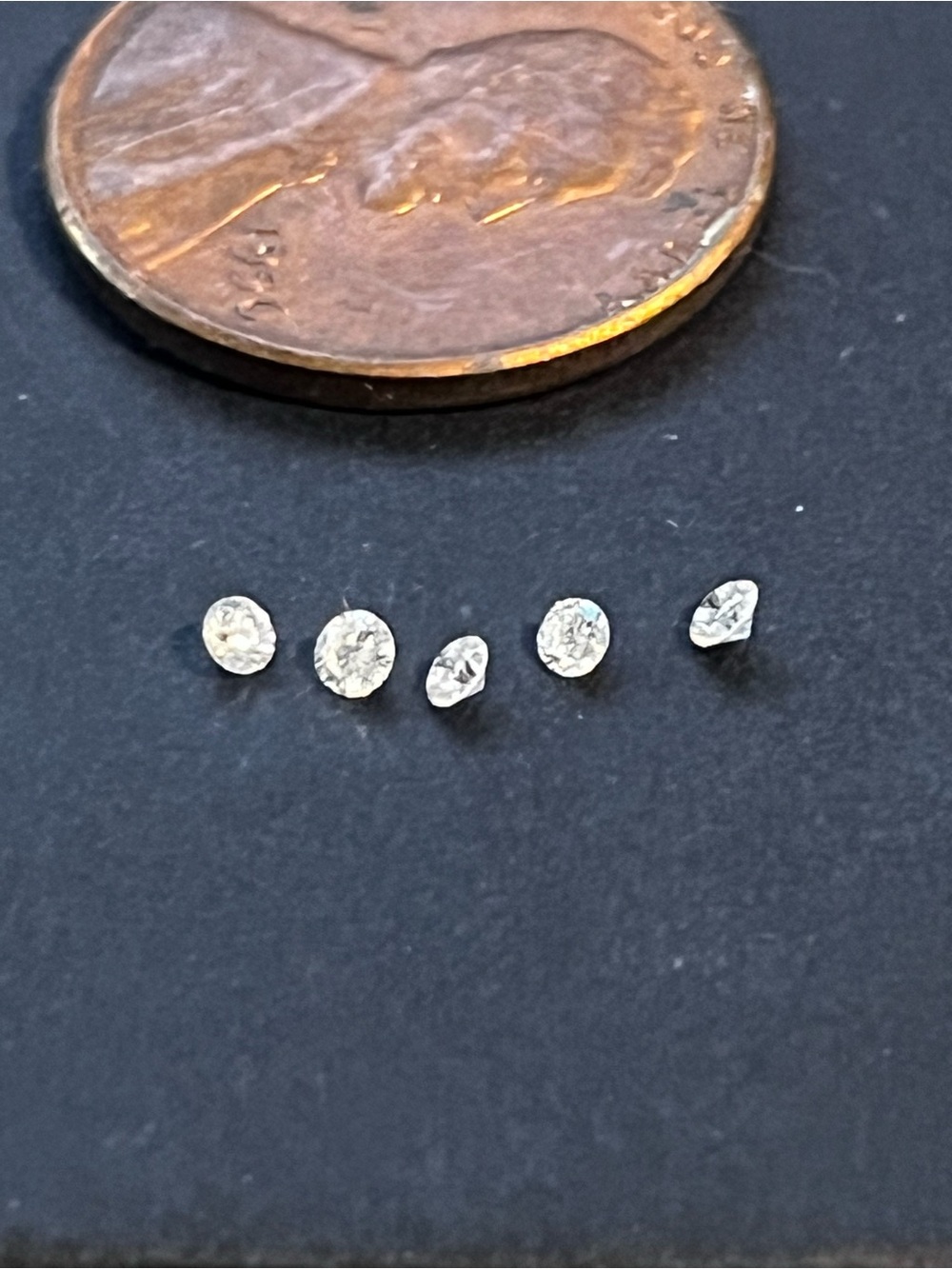 5 loose lab diamonds pave 1.8mm